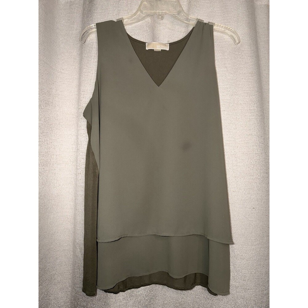 Michael Kors Blouse Size Large Olive Green
